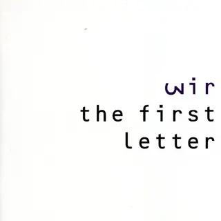 Cover of The First Letter