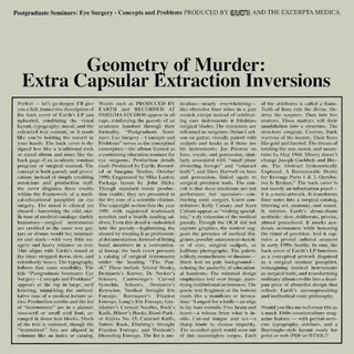 Cover of Geometry of Murder: Extra Capsular Extraction Inversions